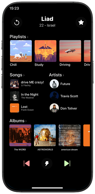 Solmate app on iPhone